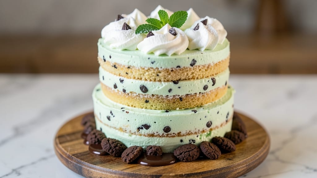 Baskin Robbins Mint Chocolate Chip Ice Cream Cake Recipe: Frosting-Free Layers of Cool Whip Magic