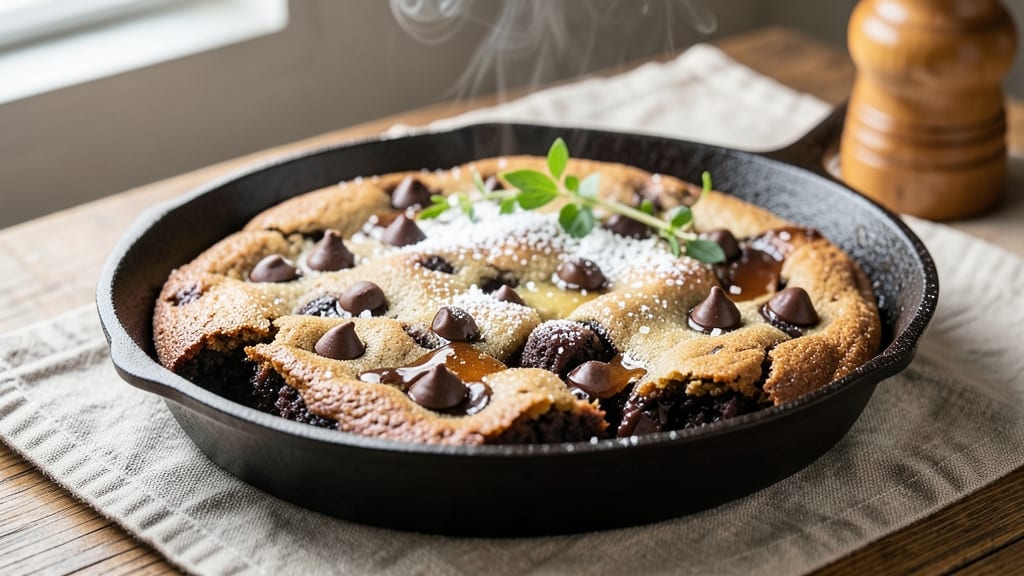 Cast Iron Skillet Chocolate Chip Cookie Brownies Recipe: Crispy Edges Meet Fudgy, Chip-Studded Centers