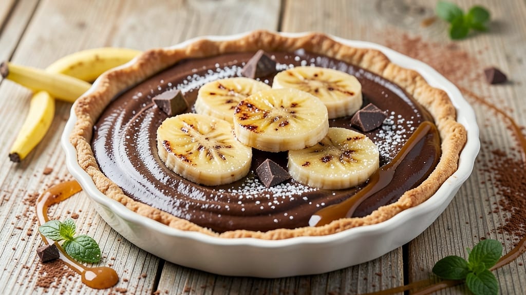 Banana Chocolate Tart Recipe: Decadent Caramelized Top and Fudgy Fillings