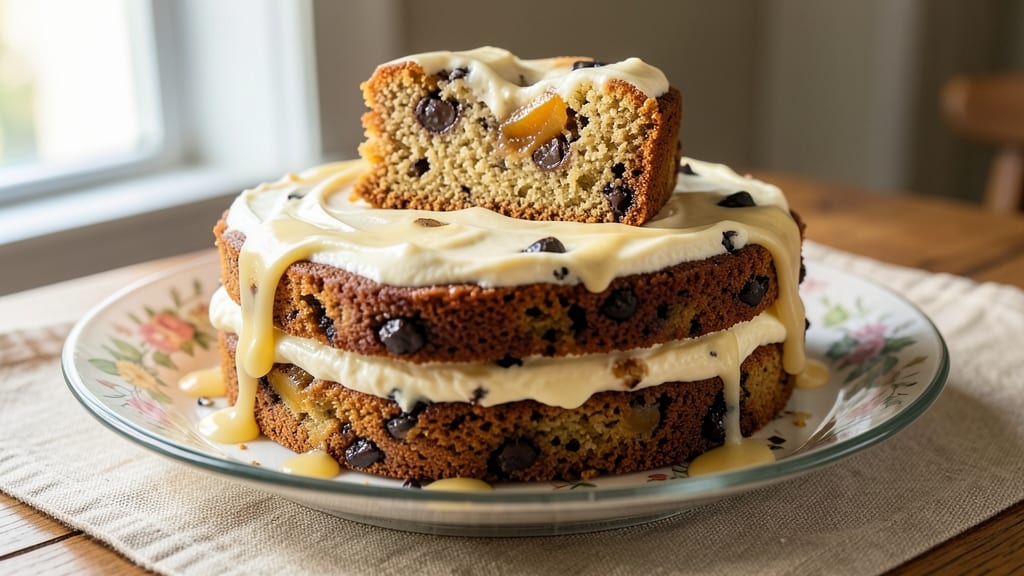 Banana Chocolate Chip Cake Recipe With Sour Cream: Ultra Moist Layers and Rich Frosting Fusion