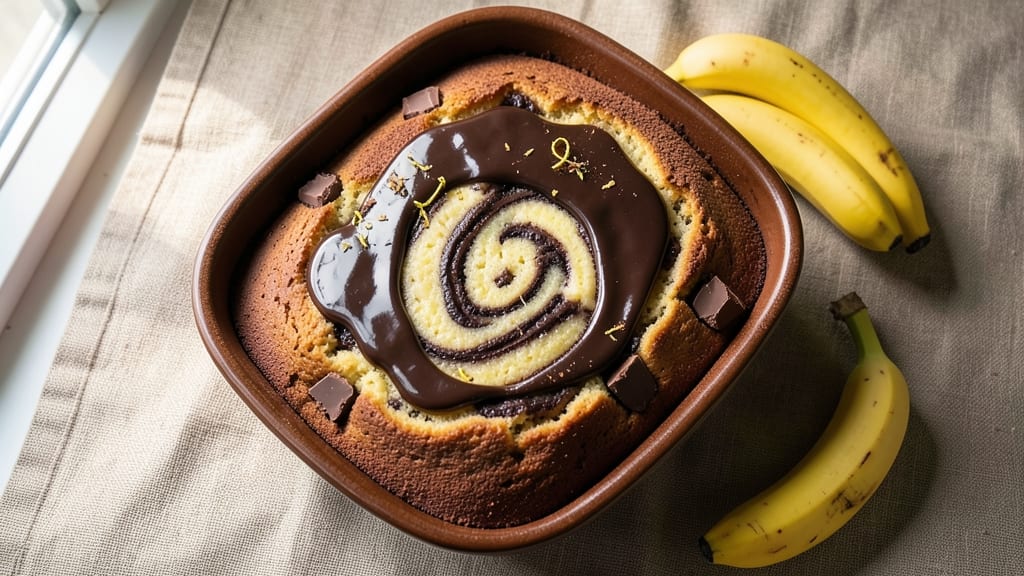 Banana Chocolate Pound Cake Recipe: Moist Layers With Fudgy Swirls Inside