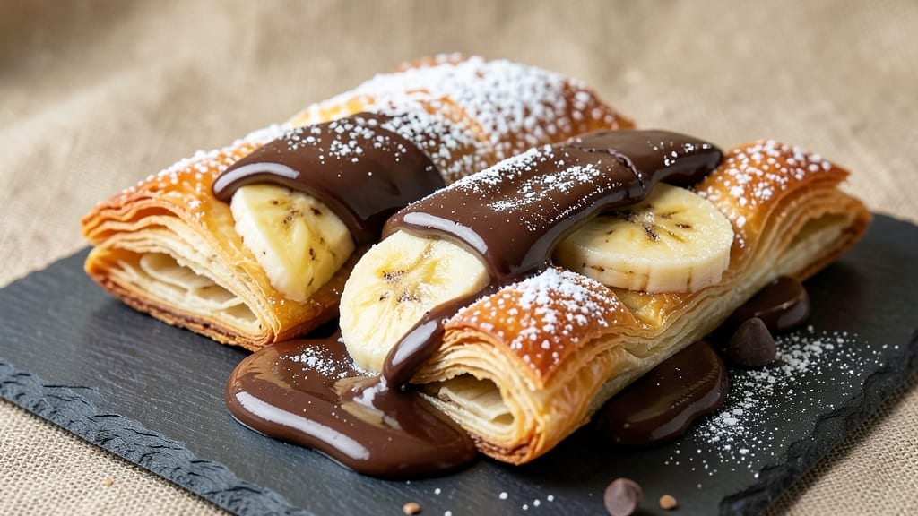 Banana Chocolate Puff Pastry Recipe: Crispy Layers with Fudgy Swirls