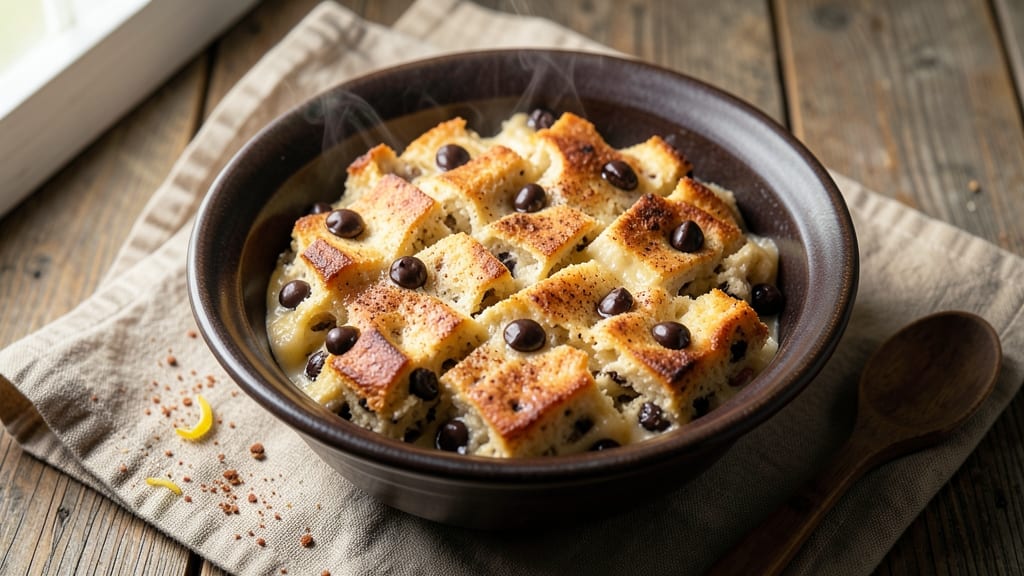 Banana Chocolate Chip Bread Pudding Recipe: Warm Spice and Gooey Chip Magic
