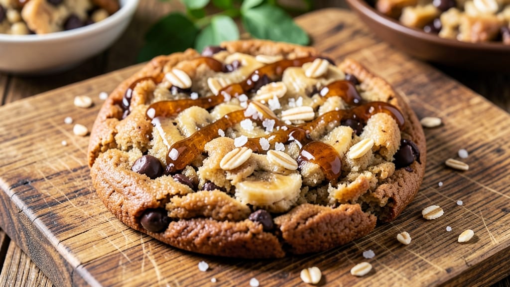 Banana Oats and Chocolate Chip Cookie Recipe: Crunchy Base with Melty Chip Rivers