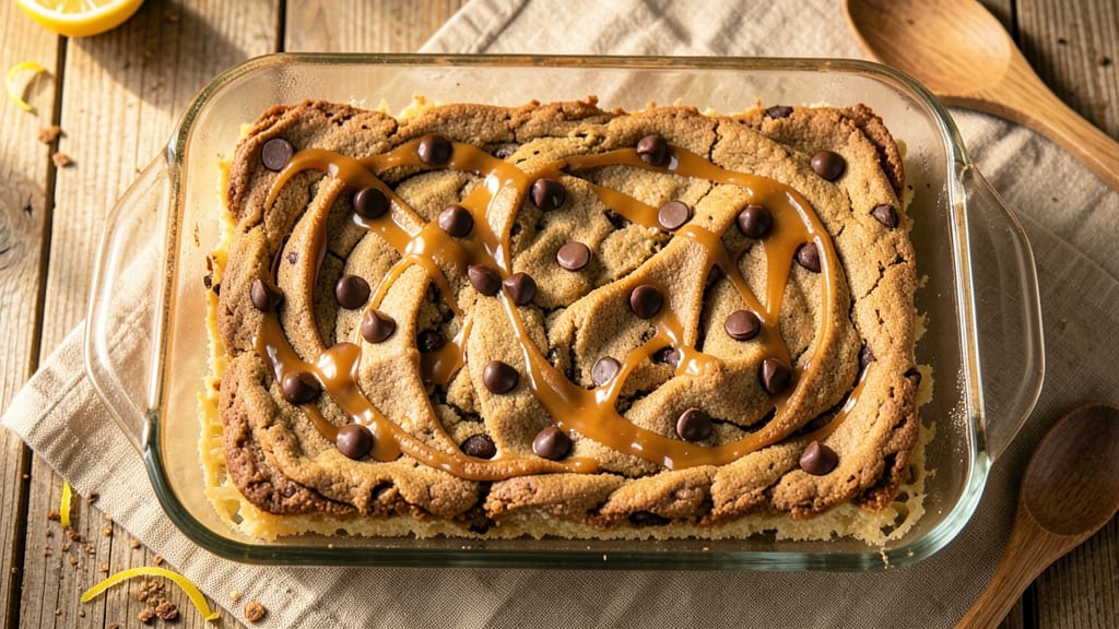 Caramel Chocolate Chip Cookie Bars Recipe: Buttery Crust Meets Gooey Caramel Rivers