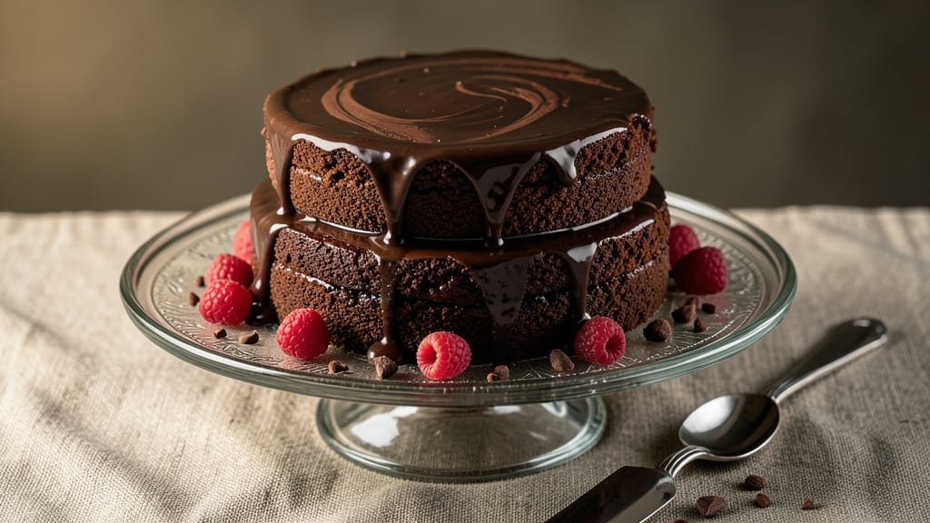 Best Dark Chocolate Fudge Cake Recipe: Fudgy Layers with Crunchy Chocolate Top