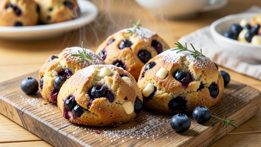 Blueberry And White Chocolate Scones Recipe: Bursting Berries and Melty Sweetness