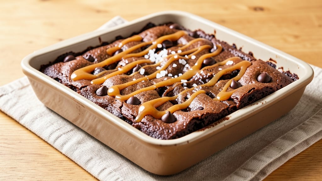 Caramel Chocolate Chip Brownies Recipe: Fudgy Cores With Gooey Caramel Rivers