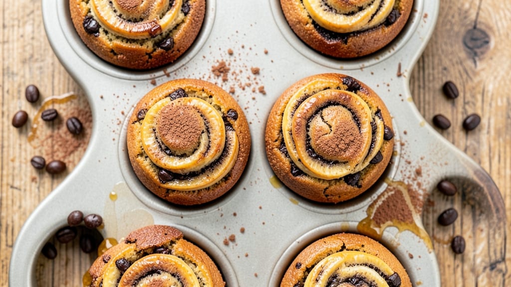 Banana Chocolate Espresso Swirl Muffins Recipe: Bold Coffee Kick and Moist Layers