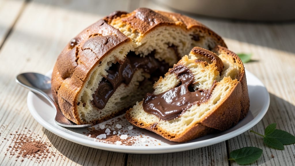 Bread With Chocolate Filling Recipe: Crispy Crust, Gooey Sweet Rivers