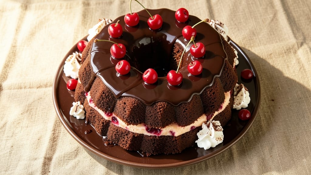 Cherry Cheesecake Chocolate Bundt Cake Recipe: Triple-Layered Decadence in One Pan