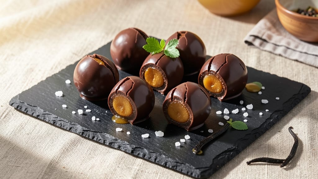Caramel-Filled Chocolate Truffles Recipe: Silky Ganache Wrapped in Crunchy Cocoa Shells
