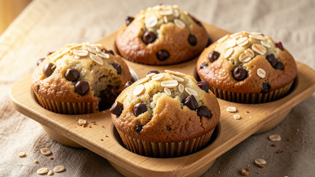 Banana Chocolate Chip Protein Muffins Recipe: Fudgy Swirls and Crunchy Protein-Packed Bites