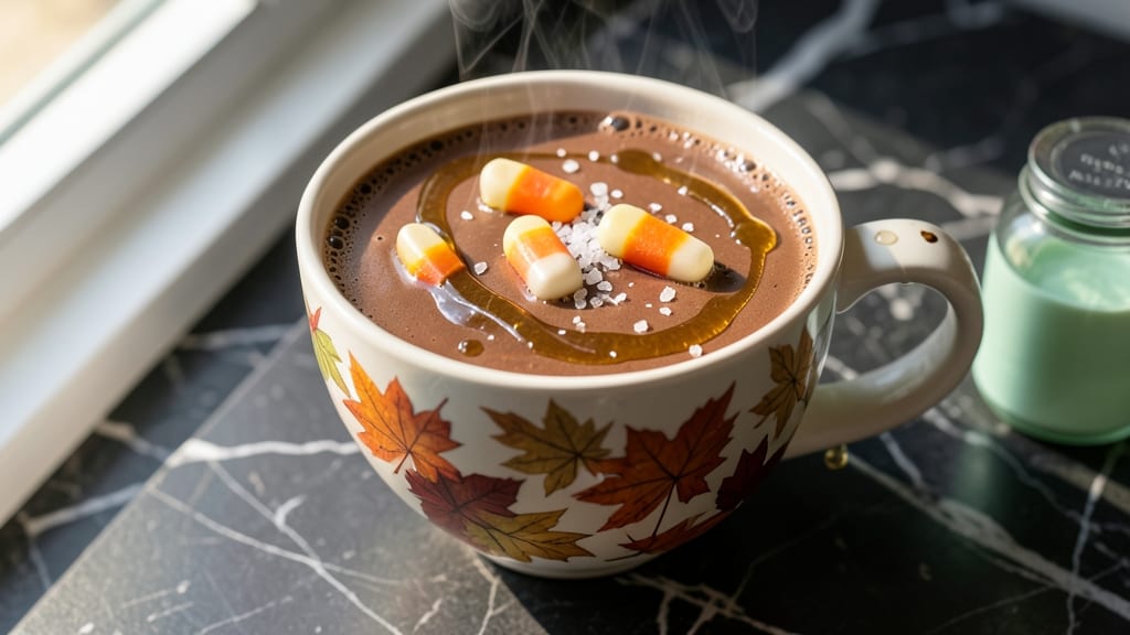 Candy Corn Hot Chocolate Recipe: Festive Swirls of Vanilla, Peppermint, and Creamy Magic