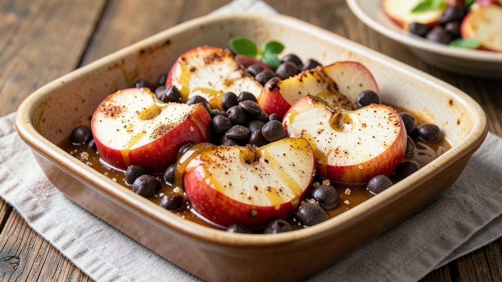 Baked Apple Chocolate Recipe: Warm Spiced Apples in Gooey Dark Chocolate