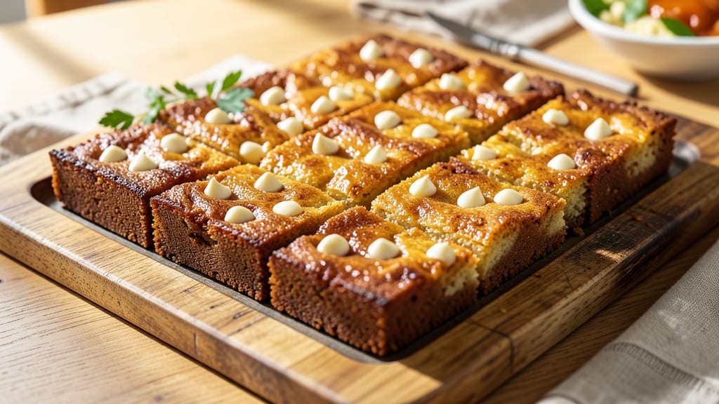 Blondie Recipe With White Chocolate Chips: Fudgy Crust and Melty Sweet Rivers